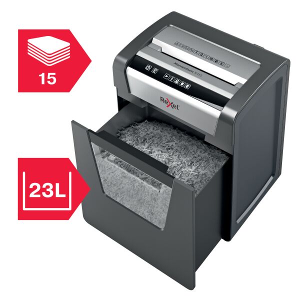 Rexel Momentum X415 Cross Cut P4 Paper Shredder - Image 2