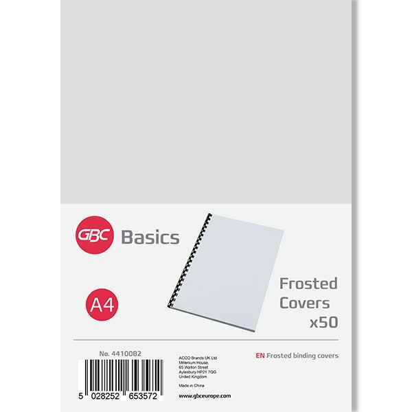 GBC Frosted A4 Binding Covers-180 Micron (50) - Image 2