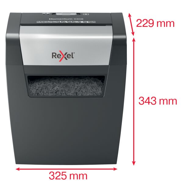 Rexel Momentum X308 Cross Cut P3 Paper Shredder - Image 5