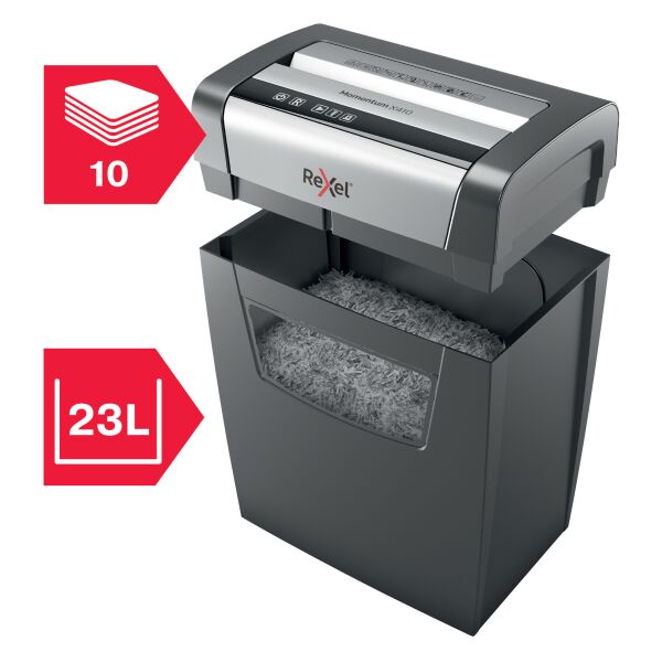 Rexel Momentum X410 Cross Cut P4 Paper Shredder - Image 2