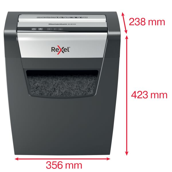 Rexel Momentum X410 Cross Cut P4 Paper Shredder - Image 5