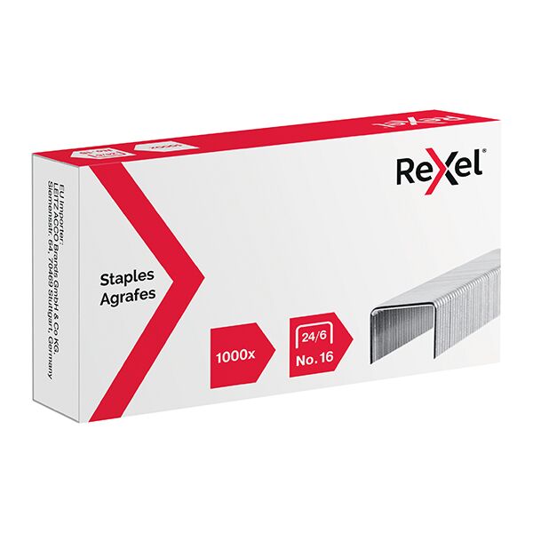 Rexel No. 16 Standard Desktop Staples 24/6 (Box 1000)